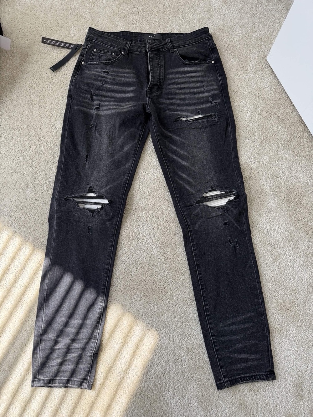 Amiri Black Ripped Jeans
